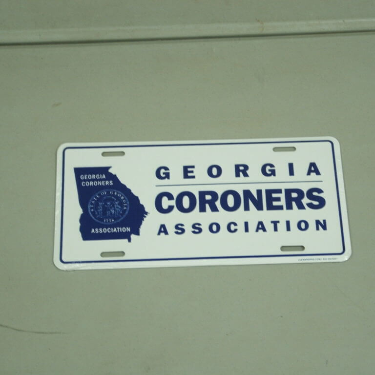 georgia coroners plate